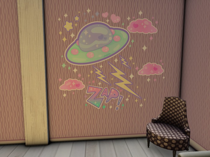 When the flying saucers attack! Graffiti - Home Decor 