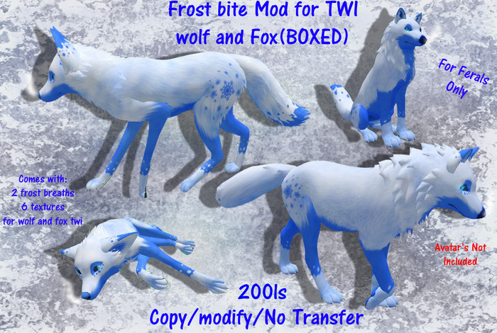 Frost bite Mod for TWI wolf and Fox(BOXED)