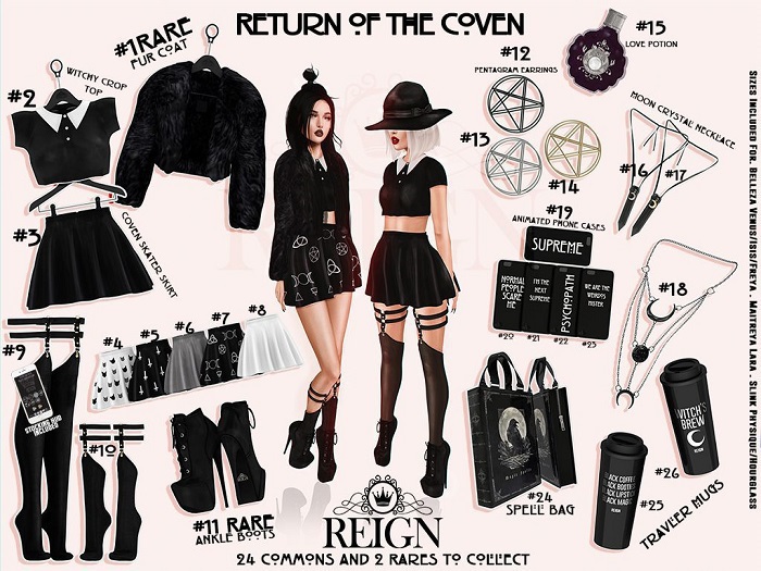 REIGN.- MOON CRYSTAL NECKLACE- GOLD #17