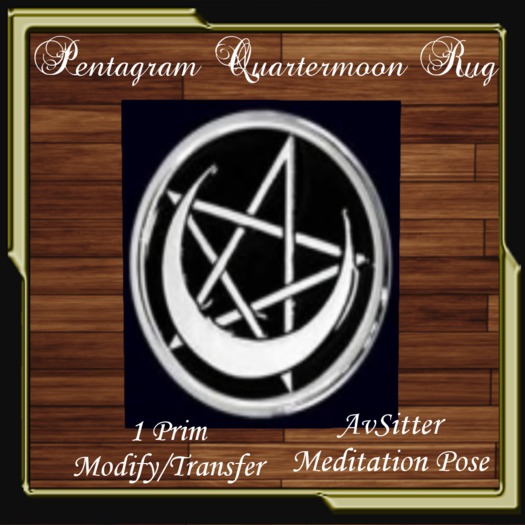 Pentagram w/Quarter Moon Meditation Rug