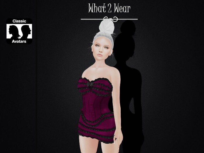 .::.What2Wear.::.Corset Dress Magenta/Black