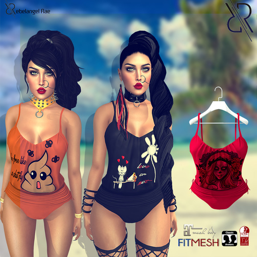 Pixra Alcapone Beach Outfit Red Girl
