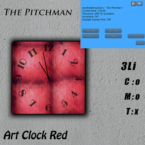 - The Pitchman - Art Clock Red