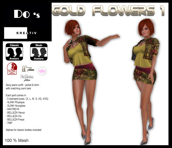 .:Do's:. Gold Flowers 1 Outfit