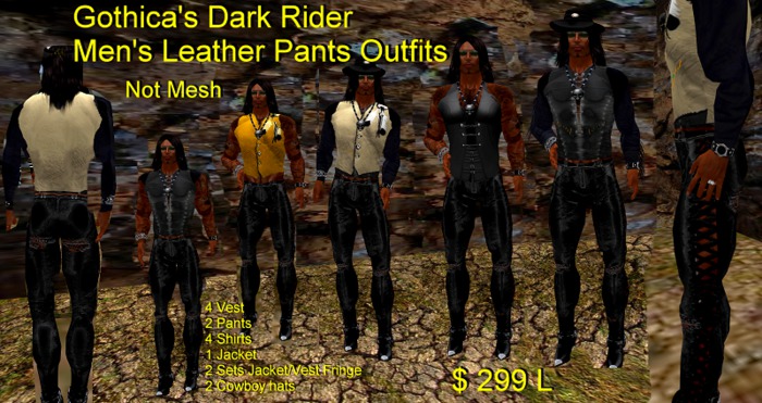 Gothica's Mens Dark Rider Outfits