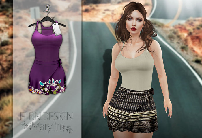 [FLRN] Marylin Top&Skirt Purple