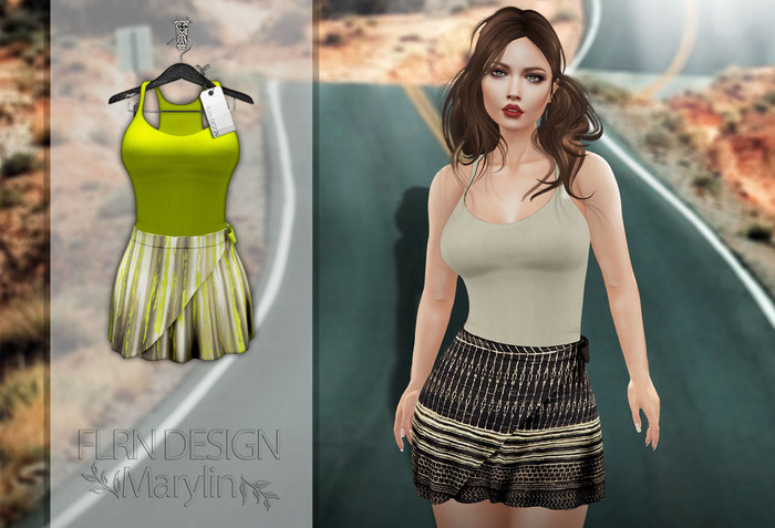 Marylin Top&Skirt Lemon