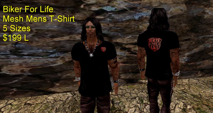 Biker for Life Mens Mesh T-shirts