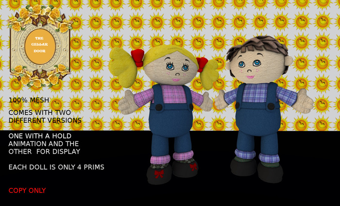 ~TCD~ Mesh Doll House Miniature Boy and Girl Dolls