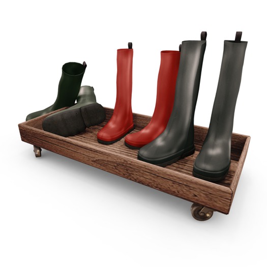 dust bunny . rainboot cart . boxed
