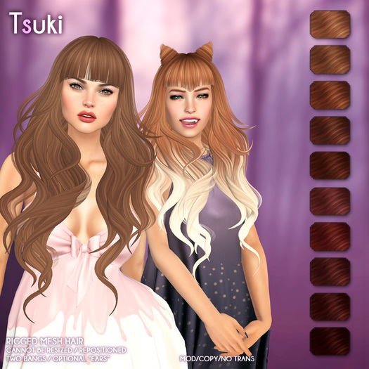 /Wasabi Pills/ Tsuki Mesh Hair - Reds