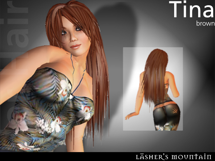 TINA Fine Long BROWN HAIR