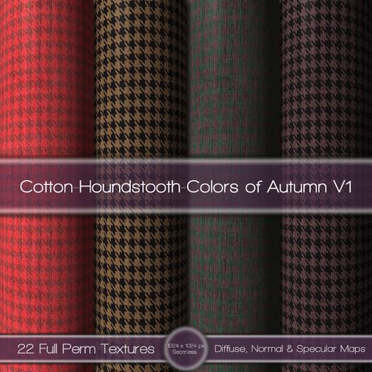 {L} Cotton-Houndstooth-Colors of Autumn V1