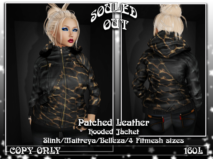 ::SOULED OUT:: PATCHED LEATHER COAT WILD SIDE