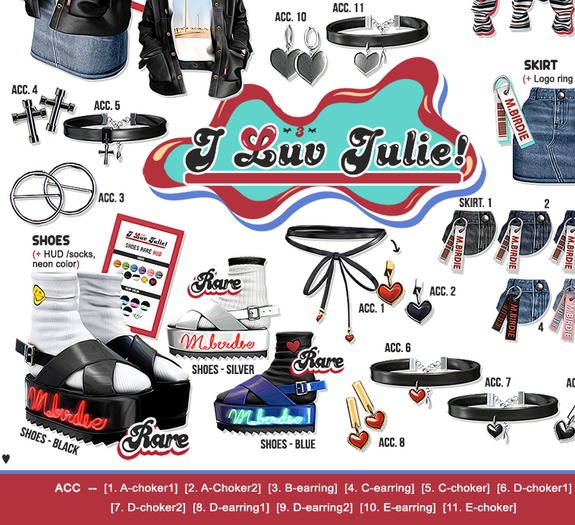 `M.BIRDIE / I Luv Julie! . E earring
