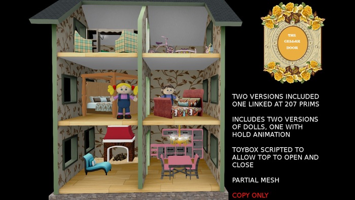 ~TCD~ Yellow Doll House Furnished