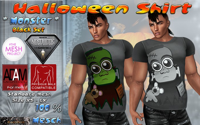 ..::BassAss::.. Halloween Shirt Black Set [Monster]