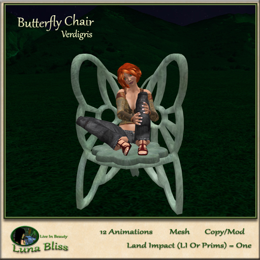 Butterfly Chair - Verdigris - 12 Animations