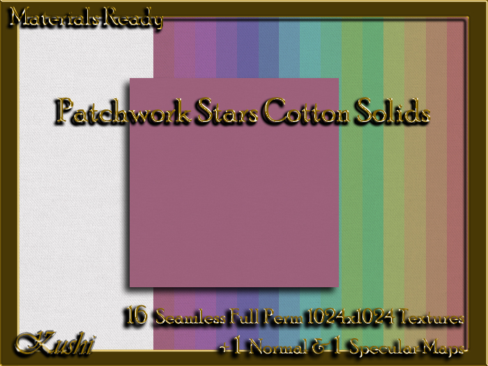 Patchwork Stars Cotton Fabric Seamless Textures 