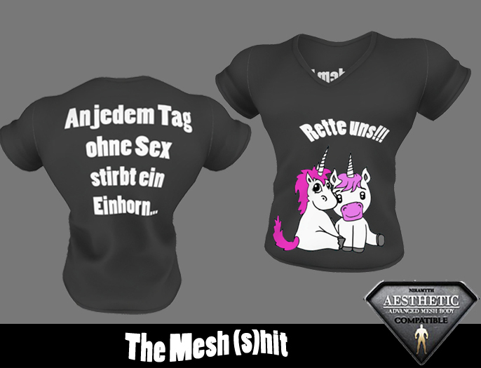 TM(S)H,Shirt Unicorn Black