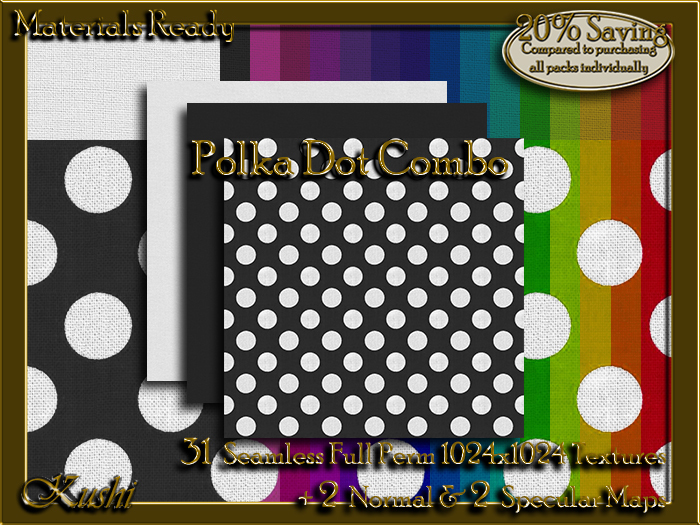 Polka Dot Combo Fabric Seamless Textures