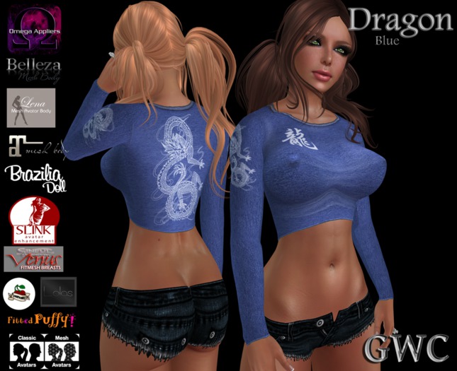 GWC Dragon Top -Blue *SALE*