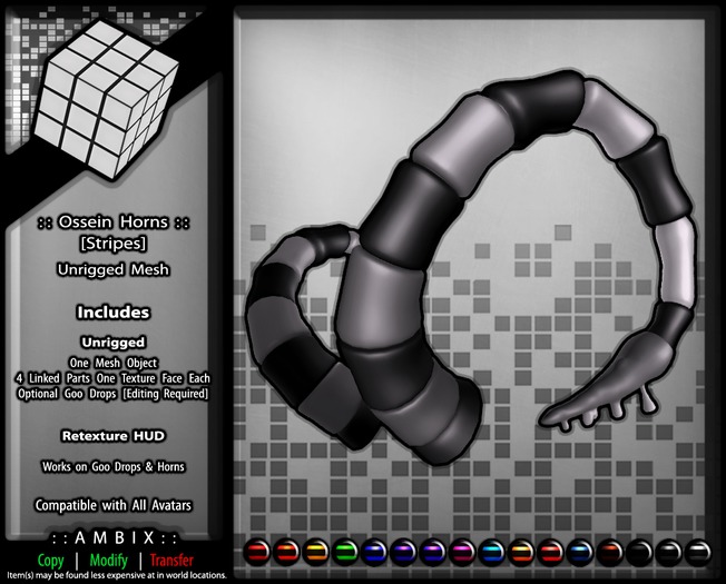 ::AMBIX:: [BOXED] V.6 :: Ossein Horns [Stripes] ::