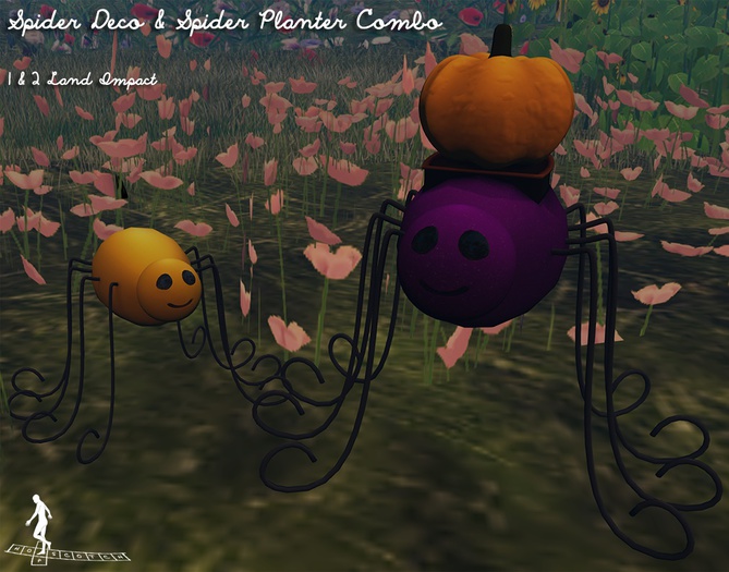 *~*HopScotch*~* Spider Deco & Planter Combo
