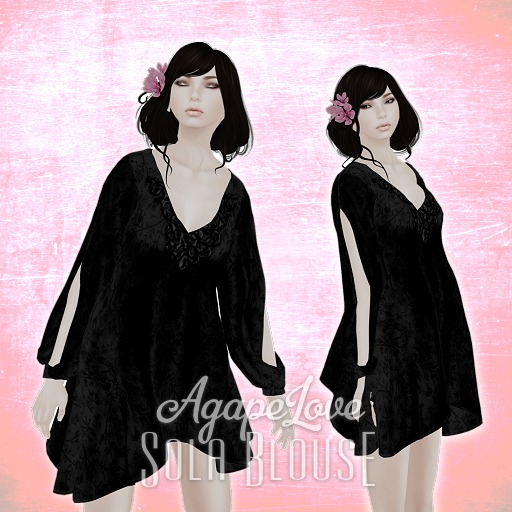 AgapeLove - Sola Blouse (Black)