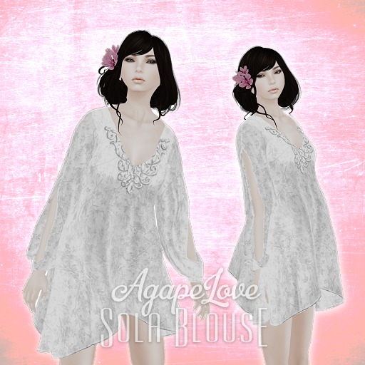 AgapeLove - Sola Blouse - (White)