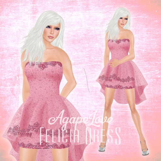 AgapeLove - Felicia Dress (Pink)