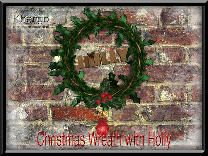 CHRISTMAS WREATH WITH HOLLY