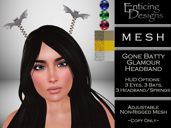 *ED Mesh Gone Batty Glamour Headband