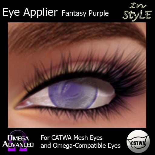 Catwa/Omega Advanced Applier - In Style Eyes Fantasy Purple