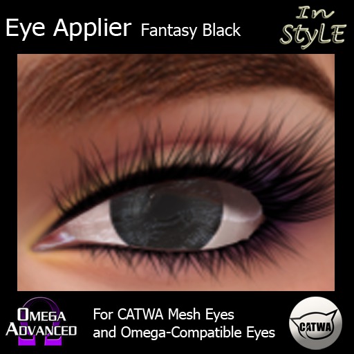 Catwa/Omega Advanced Applier - In Style Eyes Fantasy Black