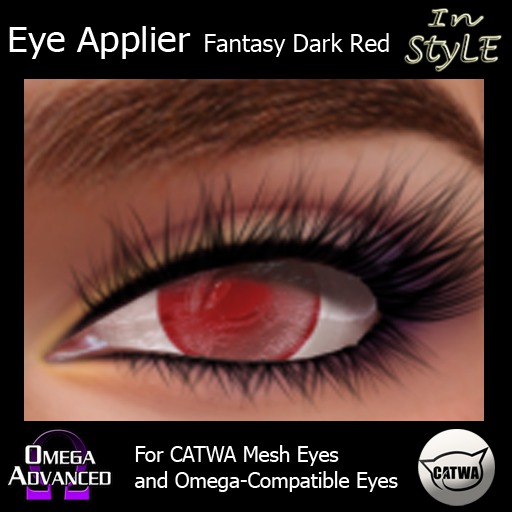 Catwa/Omega Advanced Applier - In Style Eyes Fantasy Dark Red