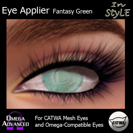 Catwa/Omega Advanced Applier - In Style Eyes Fantasy Green