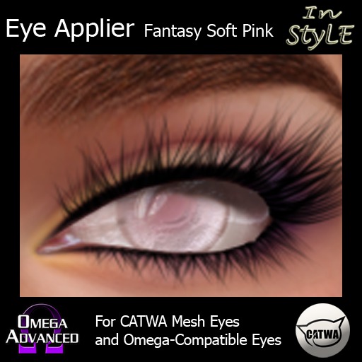 Catwa/Omega Advanced Applier - In Style Eyes Fantasy Soft Pink