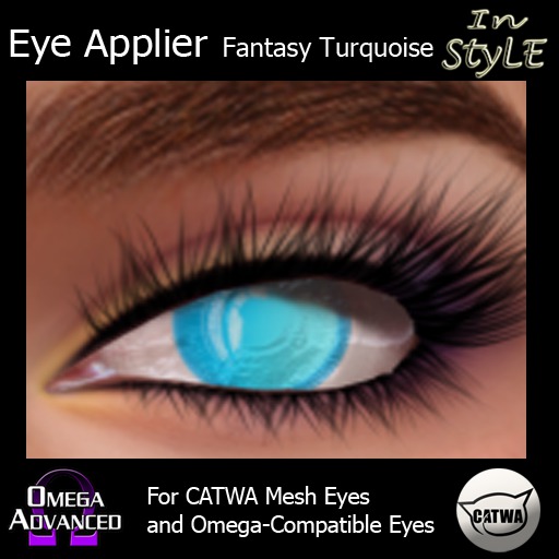 Catwa/Omega Advanced Applier - In Style Eyes Fantasy Turquoise