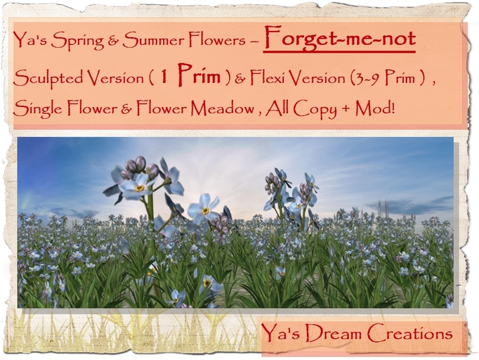 *Ya's* Forget-me-not- Sculpted and Flexi Version- Copy+ Mod !