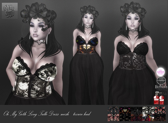 Oh My Goth Long Tulle Dress-boxed