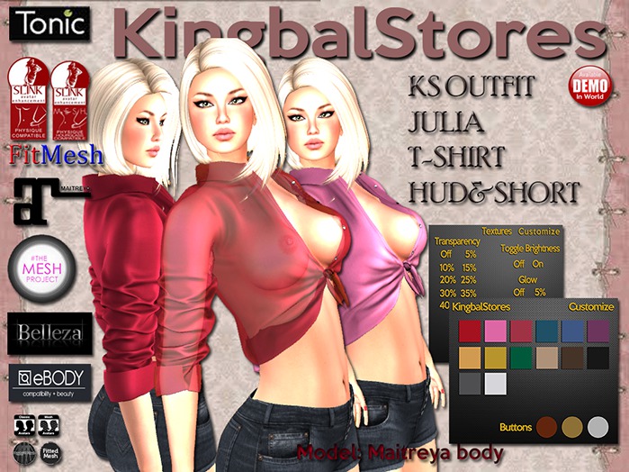 450 KS OUTFIT JULIA T-SHIRT HUD&SHORT