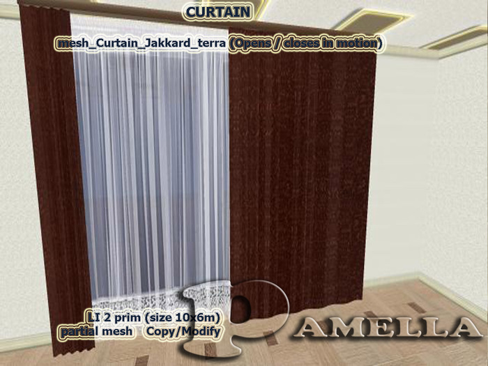 mesh_Curtain_Jakkard_terra (Opens / closes in motion)
