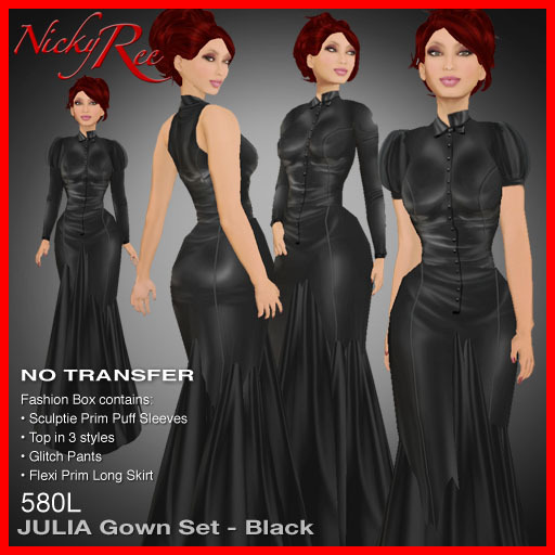 Nicky Ree Business Suits Julia Gown Set - Black