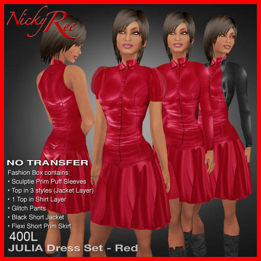 Nicky Ree Business Suits Julia Dress Set - Red