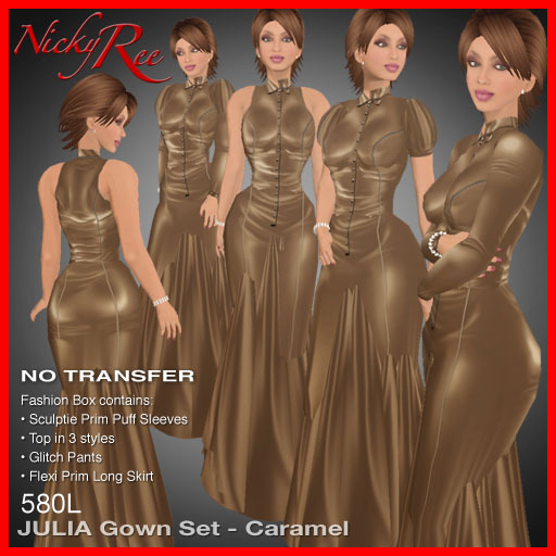 Nicky Ree Business Suits Julia Gown Set - Caramel