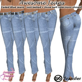 *Awesome Designs AWESOME Faded Blue Jeans