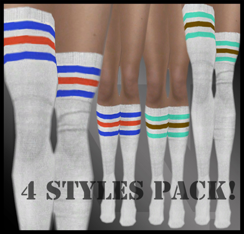 [nn] -STRIPED STOCKINGS -white /stripes I