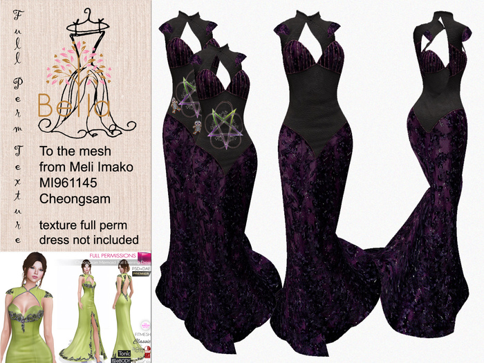 BELLA texture full perm - to - MI961145 - Cheongsam Dress - 2 - Halloween Special