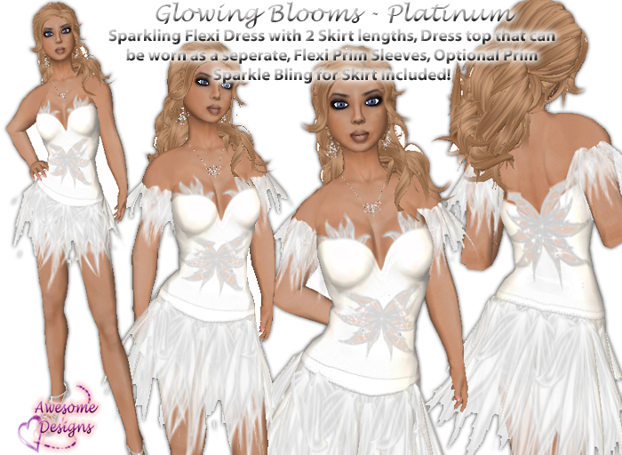 *Awesome Designs Glowing Blooms In Platinum
